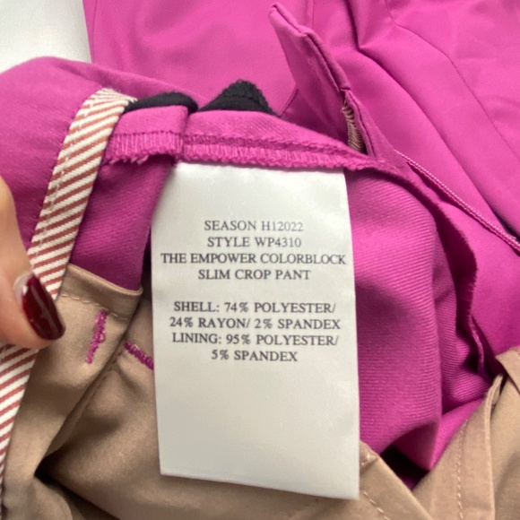 WILDFANG The Empower Colorblock Suit Tux Blazer & Slim Crop Pant Orchid Black - Picture 16 of 16